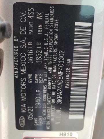3KPA24AD8ME401302 KIA RIO LX