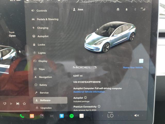 5YJ3E1EA3PF480018 Tesla MODEL 3