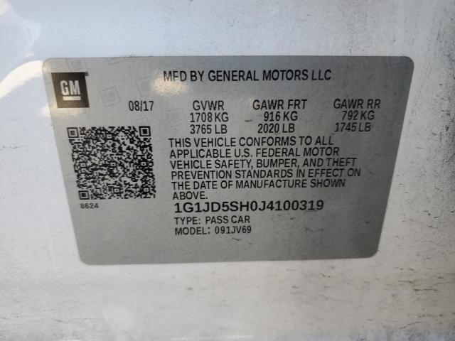 2018 CHEVROLET SONIC LT - 1G1JD5SH0J4100319