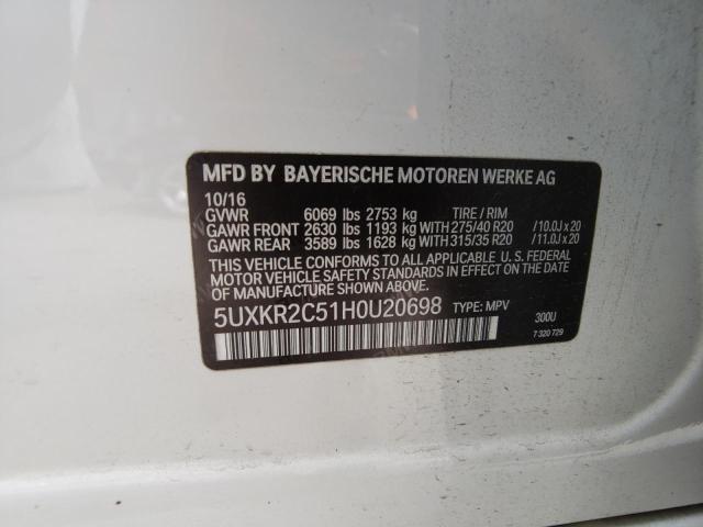 2017 BMW X5 SDRIVE3 - 5UXKR2C51H0U20698
