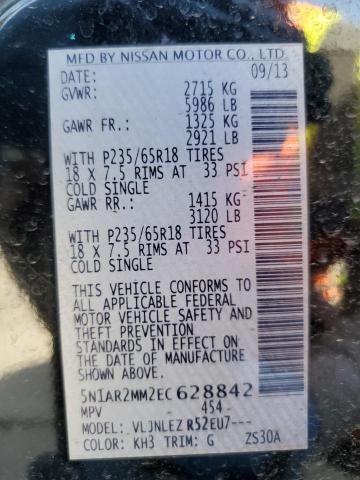 5N1AR2MM2EC628842 Nissan Pathfinder S
