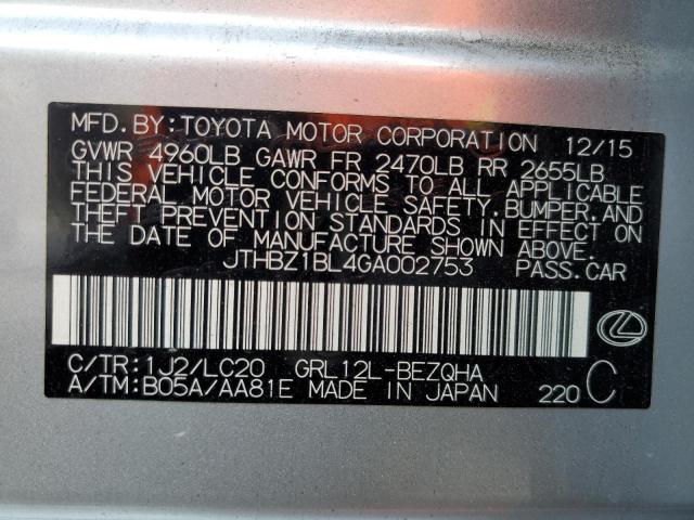 2016 LEXUS GS 350 BAS - JTHBZ1BL4GA002753
