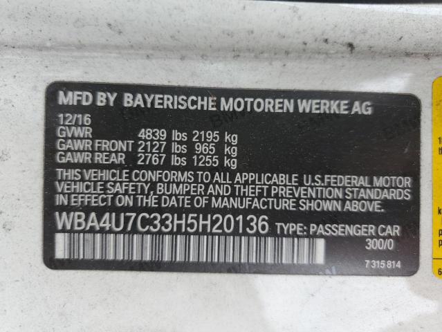 2017 BMW 430I - WBA4U7C33H5H20136