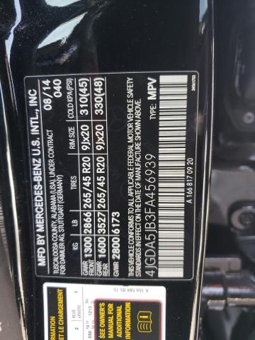 4JGDA5JB3FA456939 Mercedes-Benz ML 350