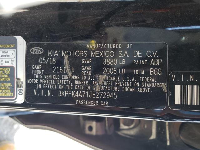 3KPFK4A71JE272945 KIA FORTE LX