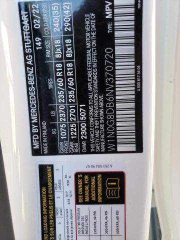 W1N0G8DB6NV370720 Mercedes-Benz GLC 300