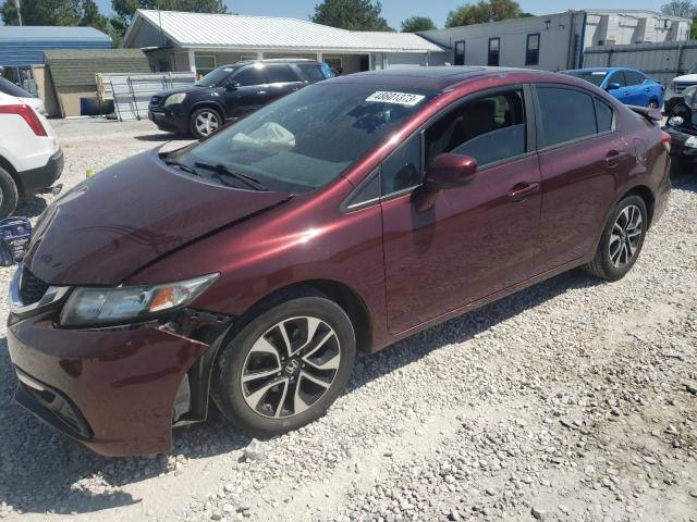 Honda Civic salvage cars for sale: 2013 Honda Civic EX