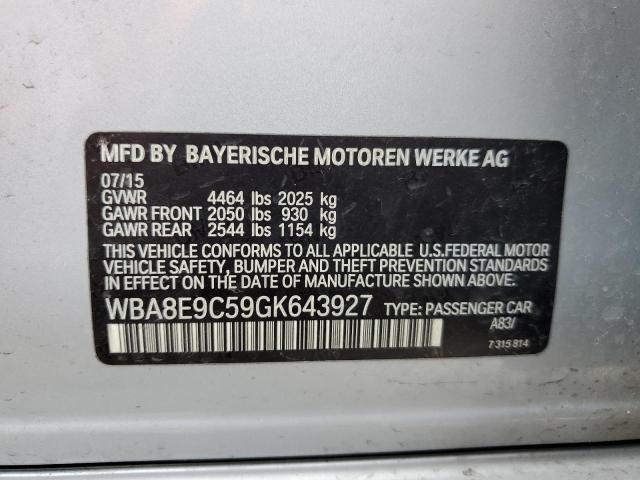 WBA8E9C59GK643927 BMW 328 I Sulev