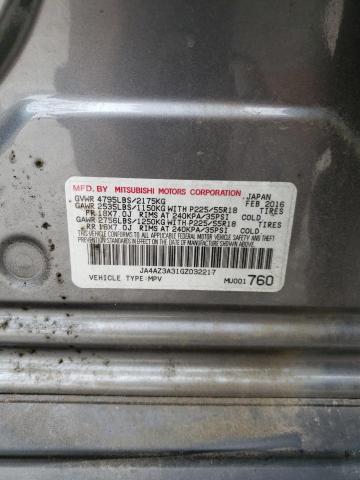 JA4AZ3A31GZ032217 Mitsubishi Outlander Se