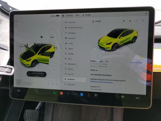 7SAYGDEE7NF339294 Tesla Model Y