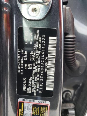 5XXG34J24NG145223 KIA K5 EX