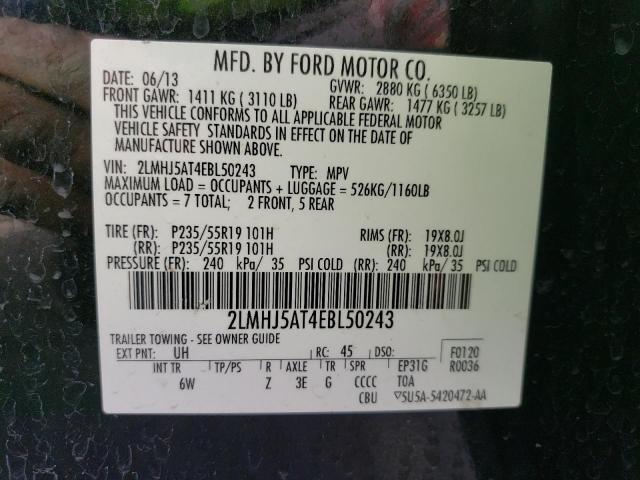 2LMHJ5AT4EBL50243 Lincoln MKT