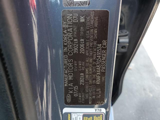KNAFX4A87G5491534 KIA FORTE EX