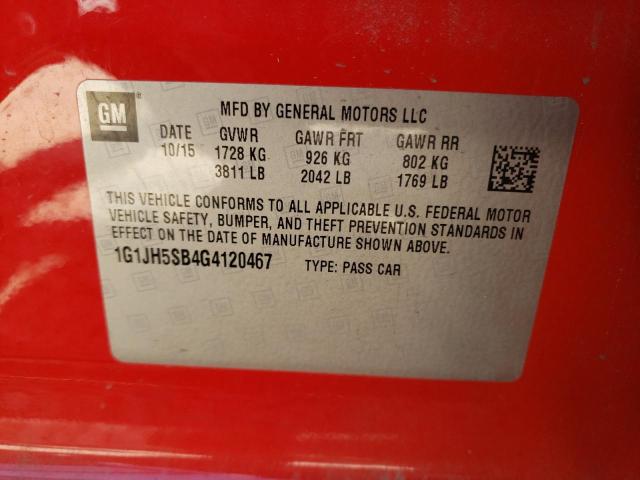 2016 CHEVROLET SONIC RS - 1G1JH5SB4G4120467