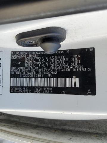 5TDZK23C38S138465 2008 Toyota Sienna Ce