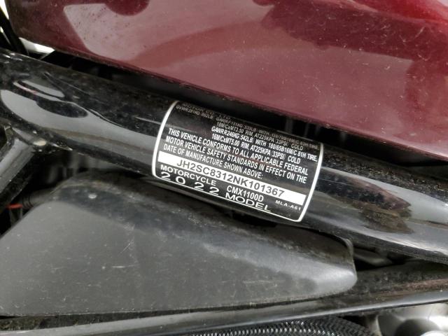 2022 HONDA CMX1100 D JH2SC8312NK101367