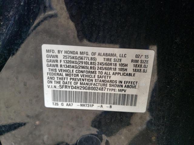 5FRYD4H29GB002487 Acura MDX