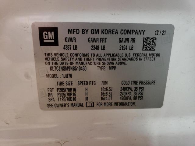 2022 CHEVROLET TRAX LS - KL7CJNSM9NB510430