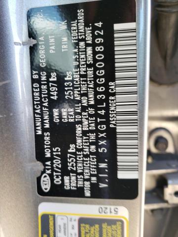 5XXGT4L36GG008924 KIA Optima Lx