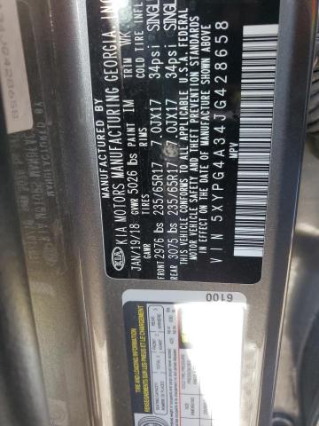 5XYPG4A34JG428658 KIA SORENTO LX