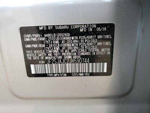 JF2SJAJC2JH590744 Subaru Forester 2.5i Limited