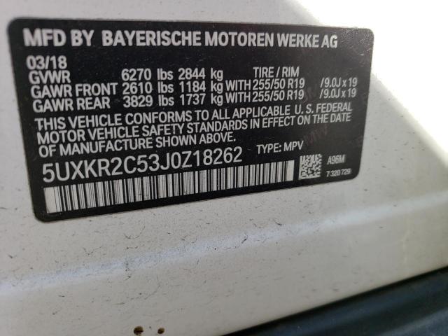 2018 BMW X5 SDRIVE3 - 5UXKR2C53J0Z18262