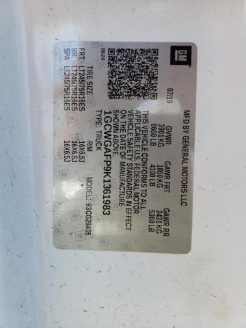 2019 CHEVROLET EXPRESS G2 - 1GCWGAFP9K1361983