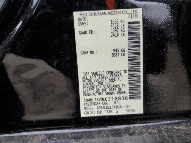 1N4BL4BV0LC218836 Nissan Altima S 12