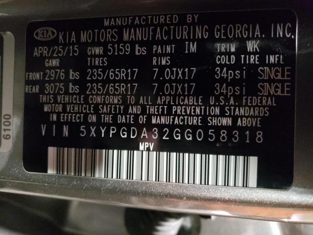 2016 KIA SORENTO LX - 5XYPGDA32GG058318