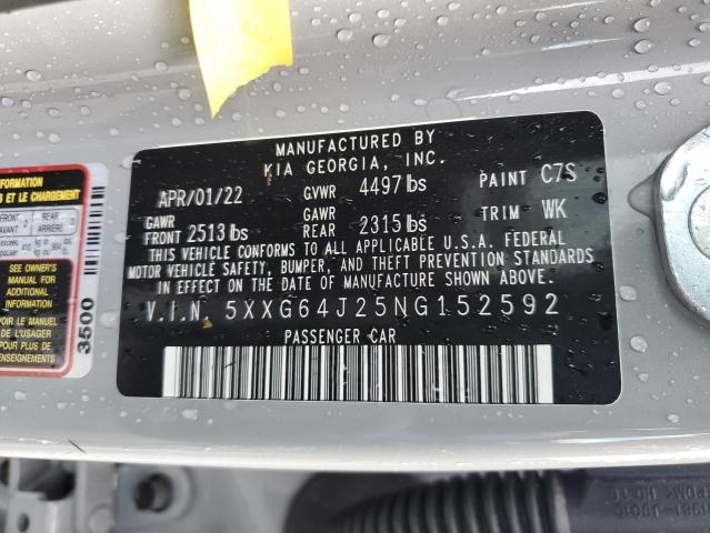 5XXG64J25NG152592 KIA K5 GT LINE