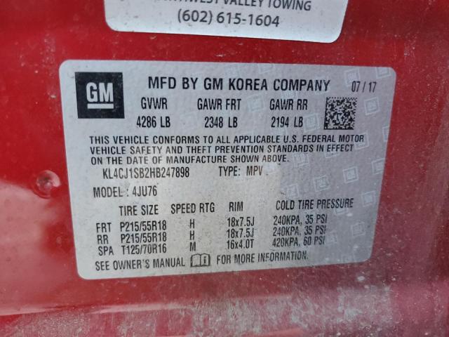 KL4CJ1SB2HB247898 Buick Encore Sport Touring