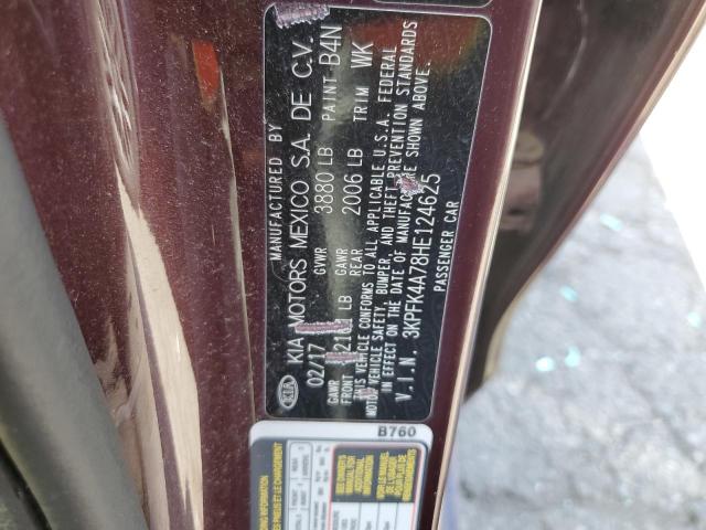 3KPFK4A78HE124625 KIA FORTE LX