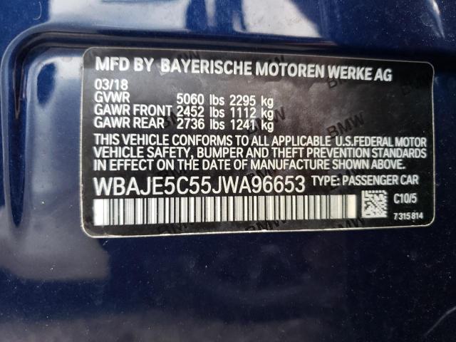 2018 BMW 540 I - WBAJE5C55JWA96653