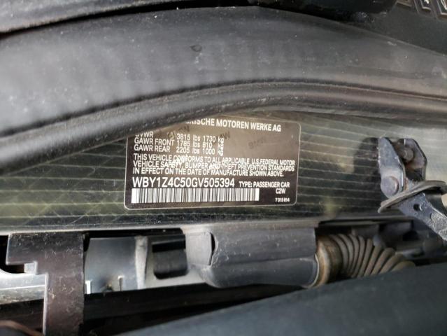 2016 BMW I3 REX - WBY1Z4C50GV505394