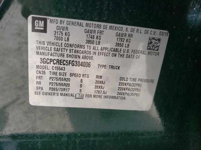 2015 CHEVROLET SLVRD 1500 3GCPCREC5FG304006