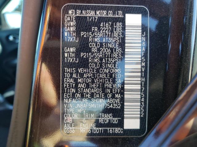 2017 NISSAN JUKE S - JN8AF5MV1HT754352