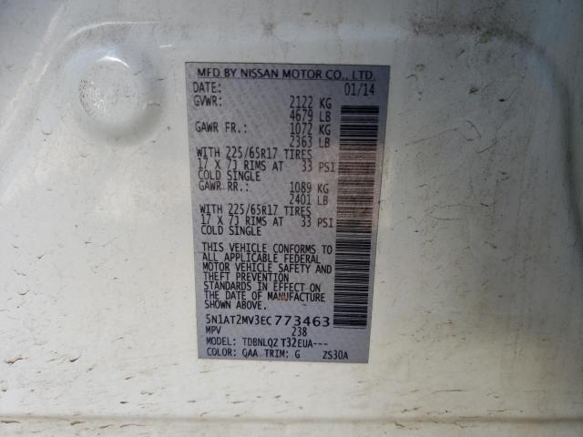 5N1AT2MV3EC773463 Nissan ROGUE S
