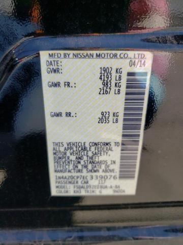 1N4AZ0CP7EC339076 Nissan LEAF S