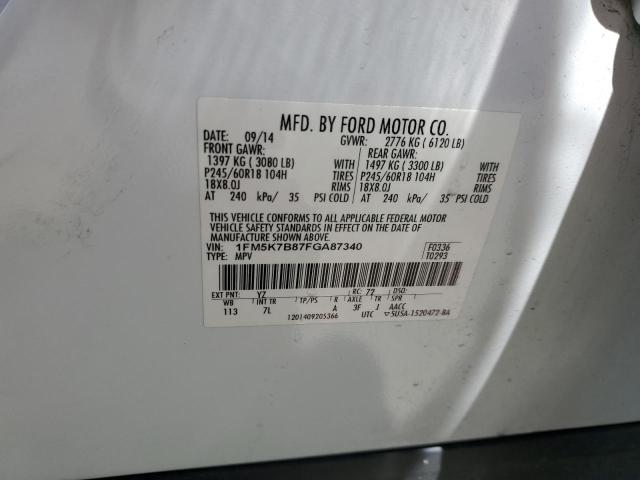 1FM5K7B87FGA87340 Ford EXPLORER