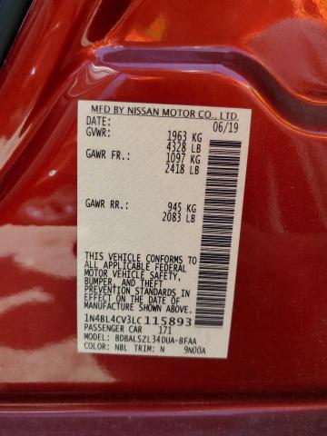 1N4BL4CV3LC115893 Nissan ALTIMA SR