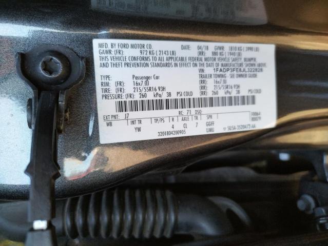 1FADP3FE8JL322828 Ford FOCUS SE