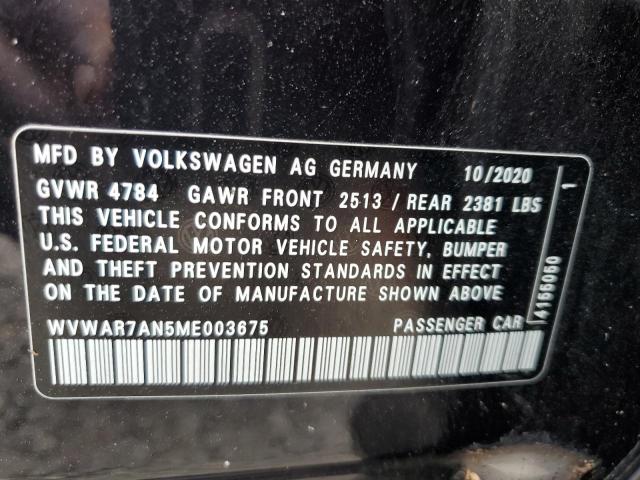 2021 VOLKSWAGEN ARTEON SE WVWAR7AN5ME003675