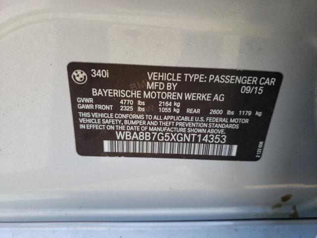 2016 BMW 340 XI - WBA8B7G5XGNT14353