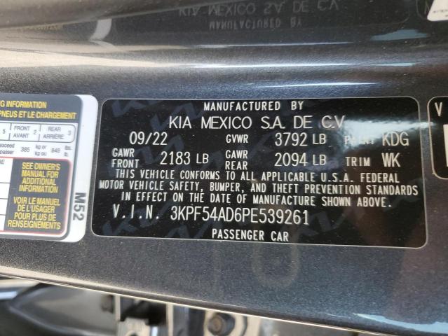 3KPF54AD6PE539261 KIA Forte Gt Line