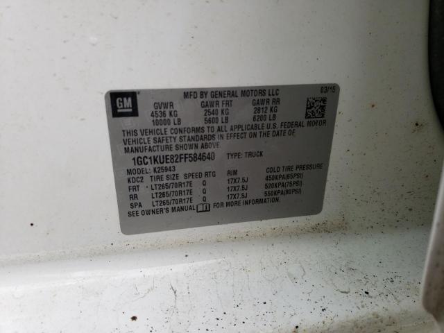 2015 CHEVROLET SILVERADO - 1GC1KUE82FF584640