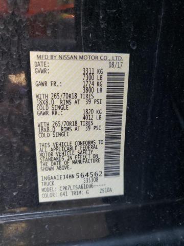 1N6AA1EJ4HN564562 Nissan TITAN S