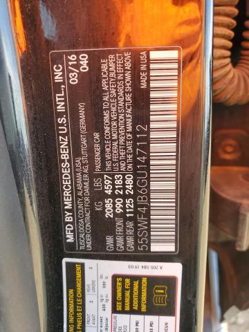 55SWF4JB6GU147112 Mercedes-Benz C 300