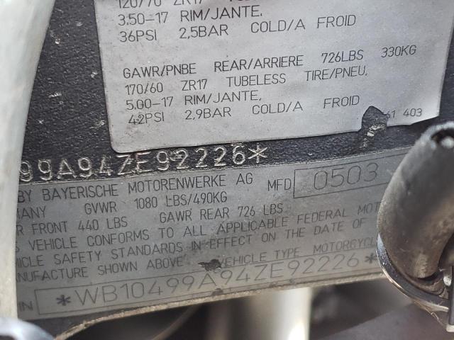 2004 BMW R1150 RT - WB10499A94ZE92226