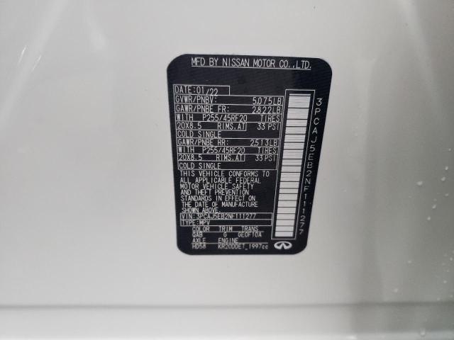 2022 INFINITI QX50 SENSO 3PCAJ5EB2NF111277