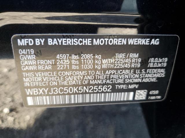 2019 BMW X2 SDRIVE2 WBXYJ3C50K5N25562